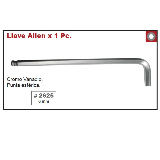LLave ALLEN 6mm x1 pz Eurotech - Image 2