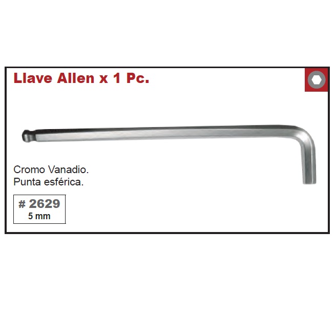 LLave ALLEN 5mm x1 pz Eurotech - Image 2