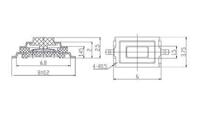 Microswitch TACT SMD 2.5mm Remoto ALARMAS/LLaves - Image 2