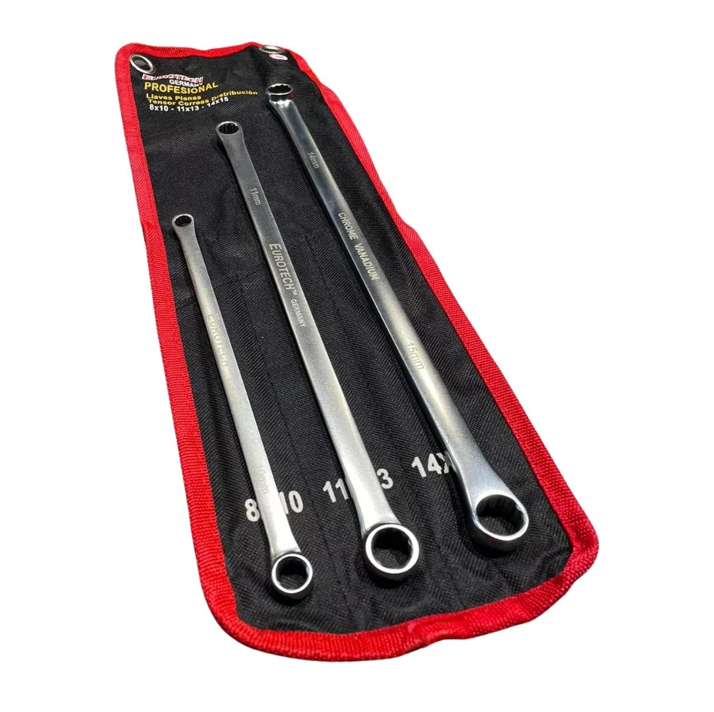 Llave Larga PLANAS estriadas Tensor Correas x3 pz En BOLSA Eurotech - Image 4