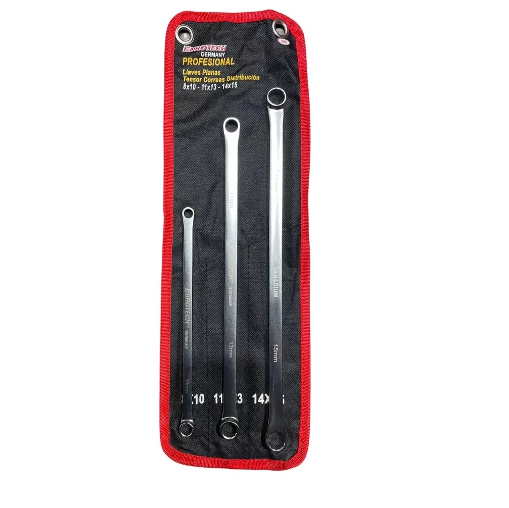 Llave Larga PLANAS estriadas Tensor Correas x3 pz En BOLSA Eurotech - Image 3