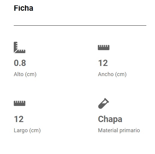 Floron 12cm Chapa Cromado/Dorado - Image 3
