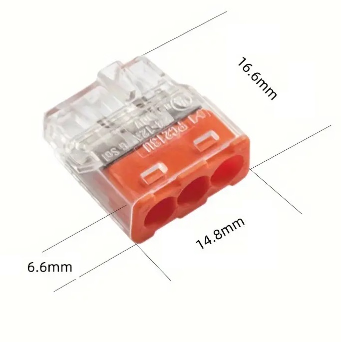 Conector FIJO 3polos 450v 24amp para Cable 0,5a2,5mm - Image 3