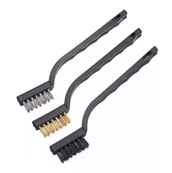 Cepillo Dental corto x3pz PVC,Bronce,Acero