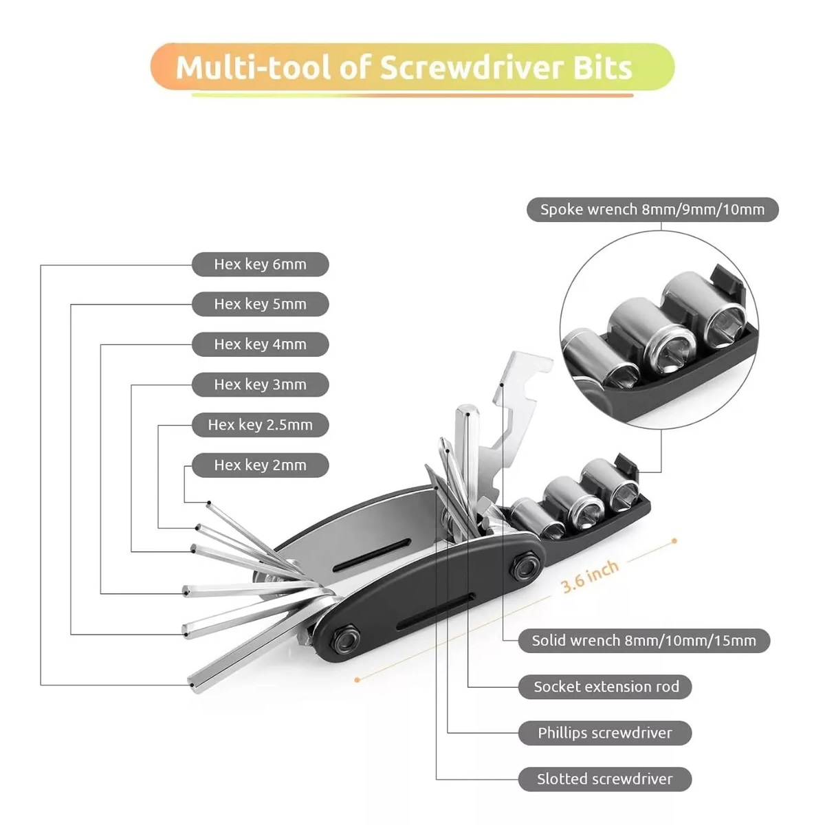 LLave para Bici Combinadas +Tubos - Image 3