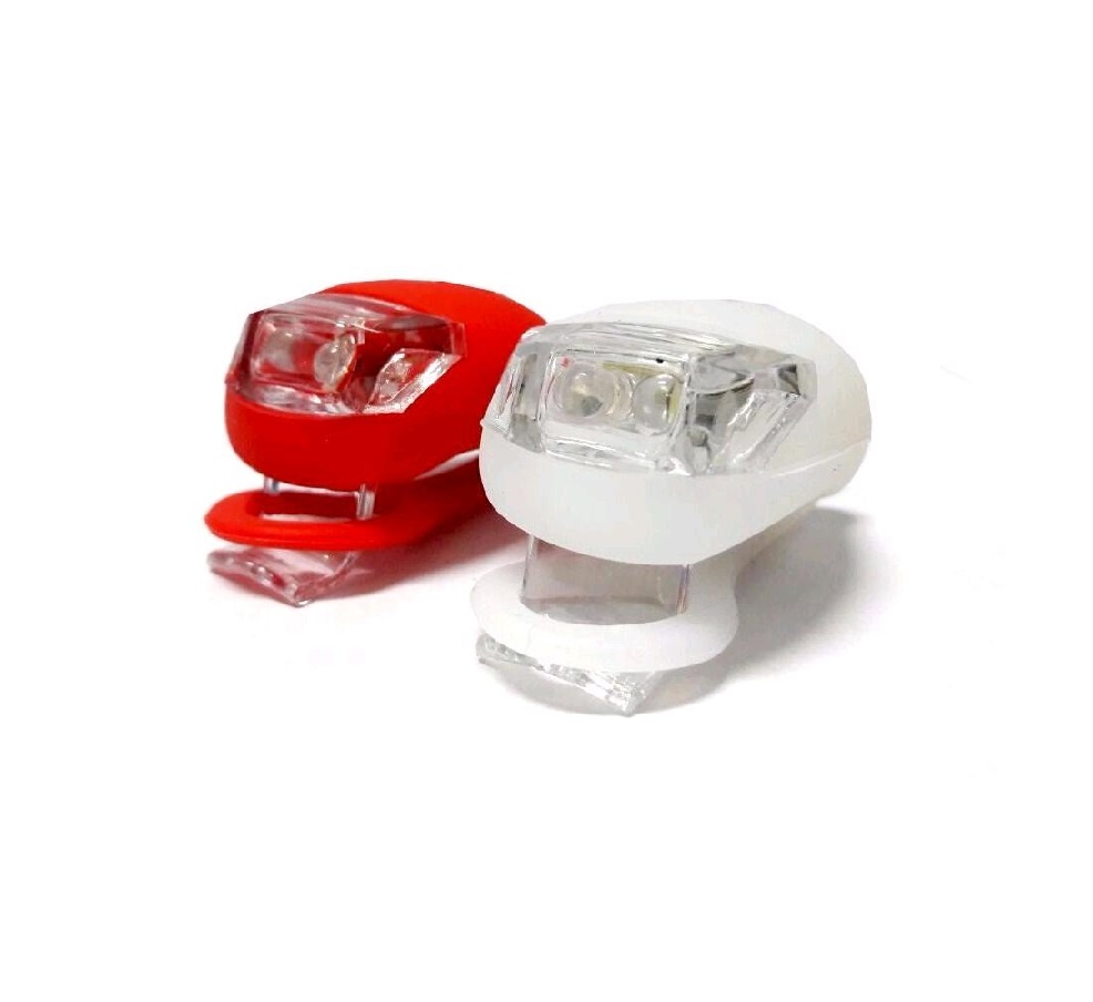 Luz Bici x2LED Blanca/roja HJ008-2