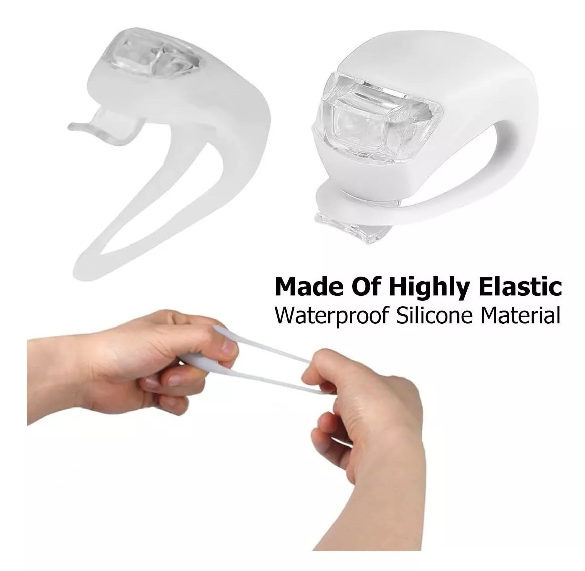 Luz Bici x2LED Blanca/roja HJ008-2 - Image 4