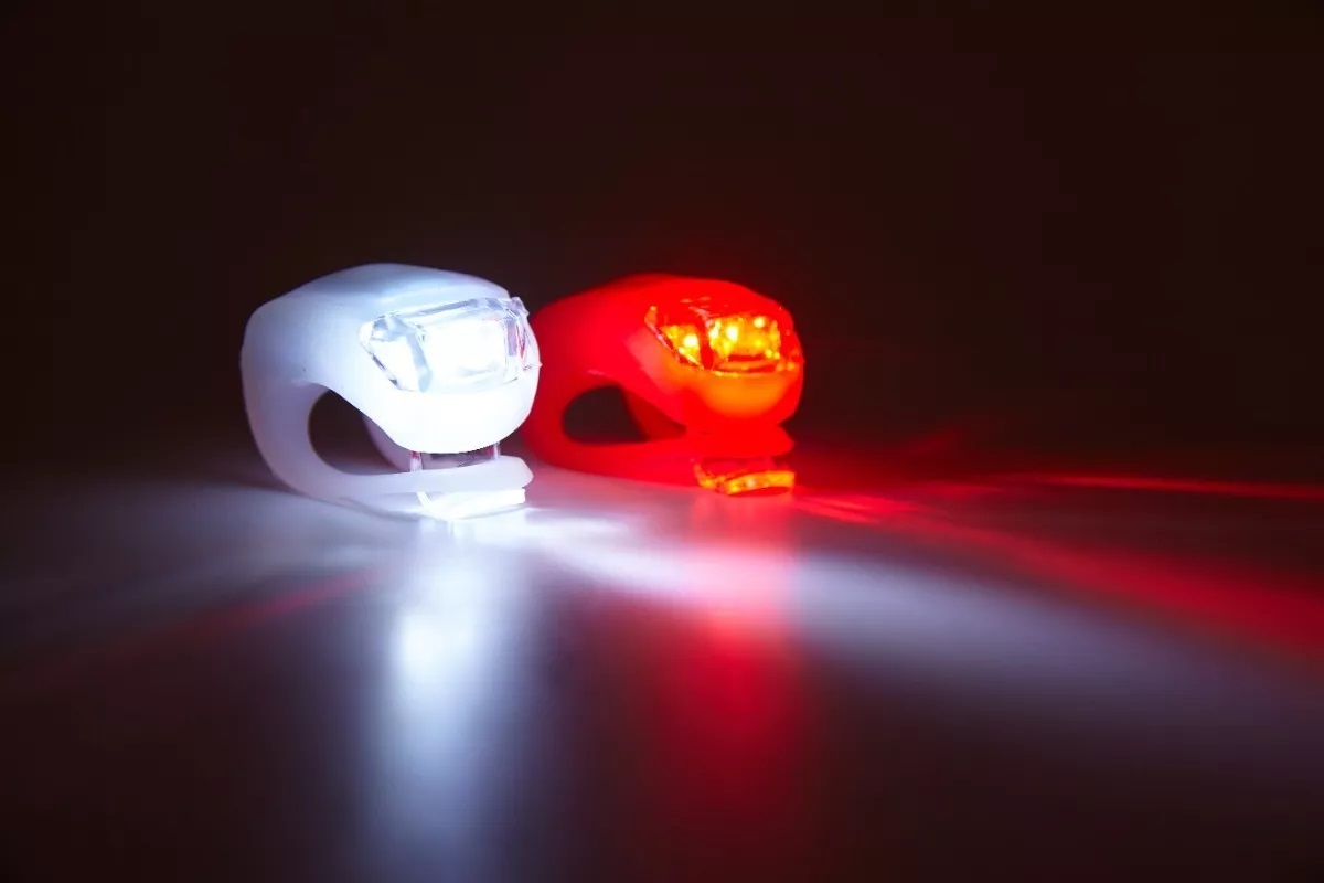 Luz Bici x2LED Blanca/roja HJ008-2 - Image 3