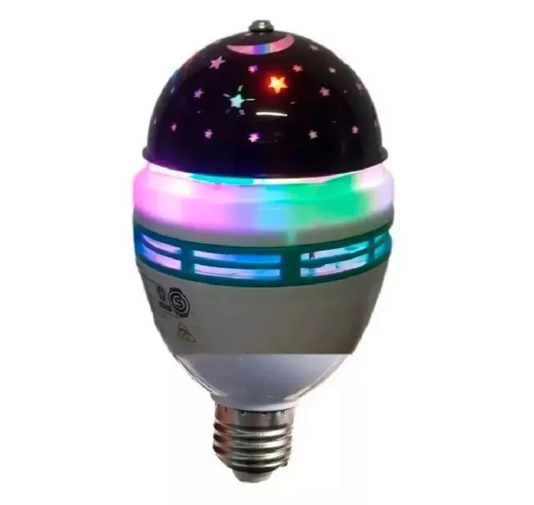 Lampara LED LUZ NEGRA giratoria con Efectos