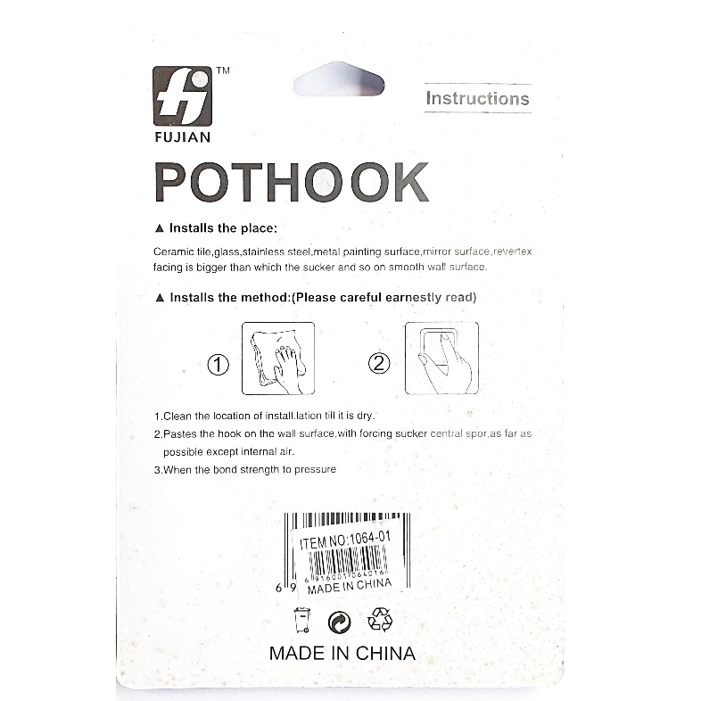 Gancho POTHOOK transparente x8pz FUJIAN - Image 3