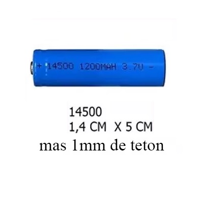 Pila 14500 LITIO 3,7v 1800 mAH Recargable - Image 2