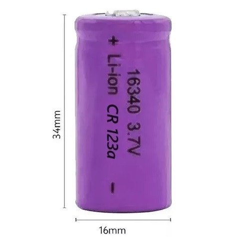Pila 16340 LITIO 3,7v 1800 mAH Recargable - Image 2