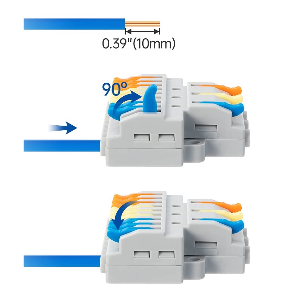 Conector REUTILIZABLE 3a9polos 450v 24amp para Cable 0,5a4mm - Image 3