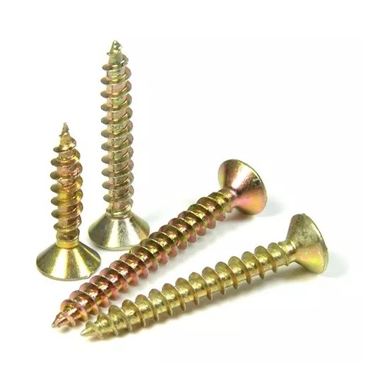 Tornillo CAJAx200 4,5x40 FIX aguja amarillo R/Madera - Image 2