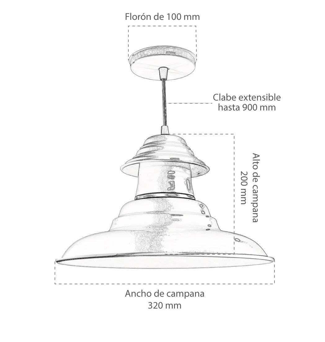 Colgante SOMBRERO Negro 32cm - Image 3