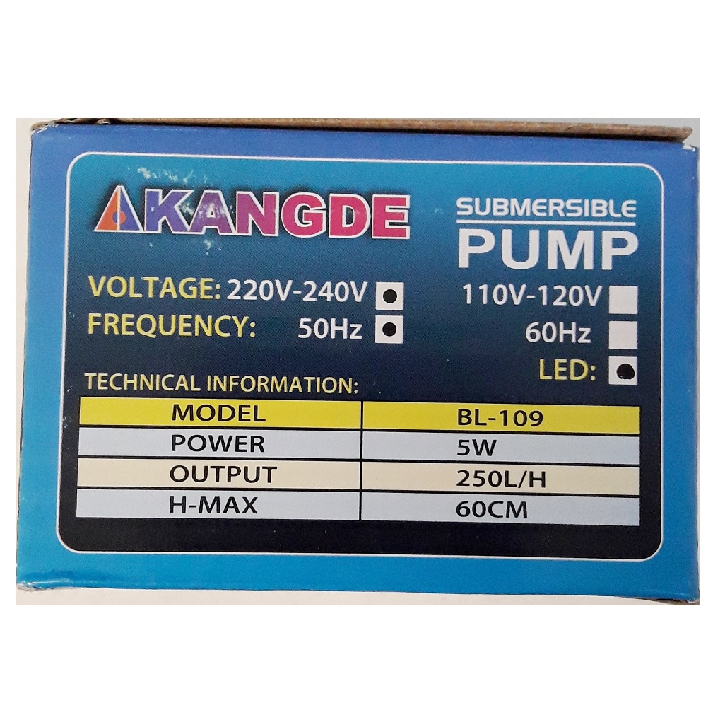 Bomba BL-109CL 5w 250L/H 60cm con LED - Image 6