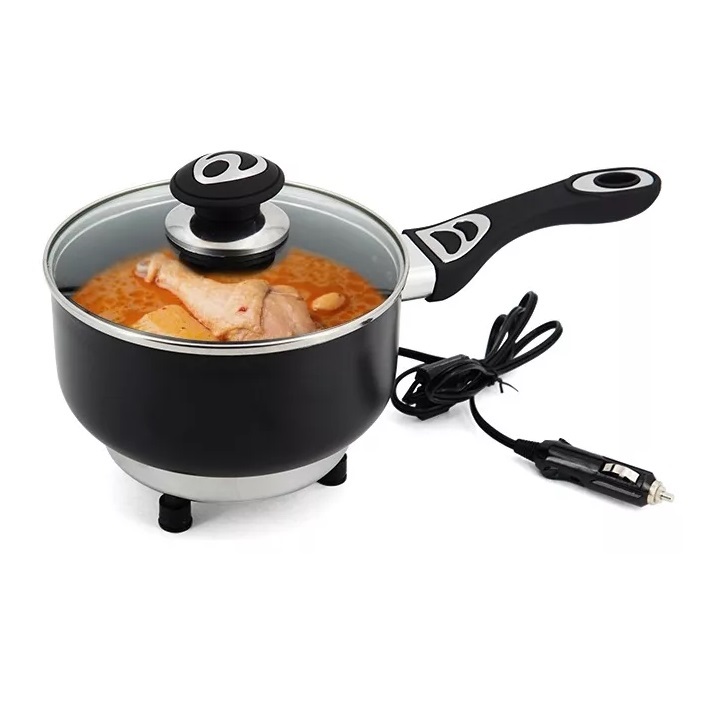 Freidora cacerola 24v cuerpo aluminio y teflon Tapa de vidrio 18cm - Image 5