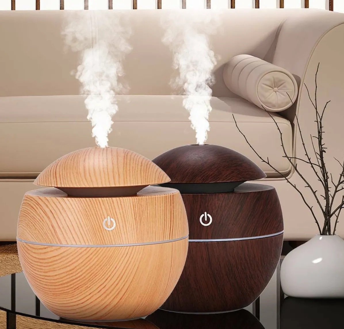Humidificador Redondo tipo Madera XM-006 c/u - Image 4