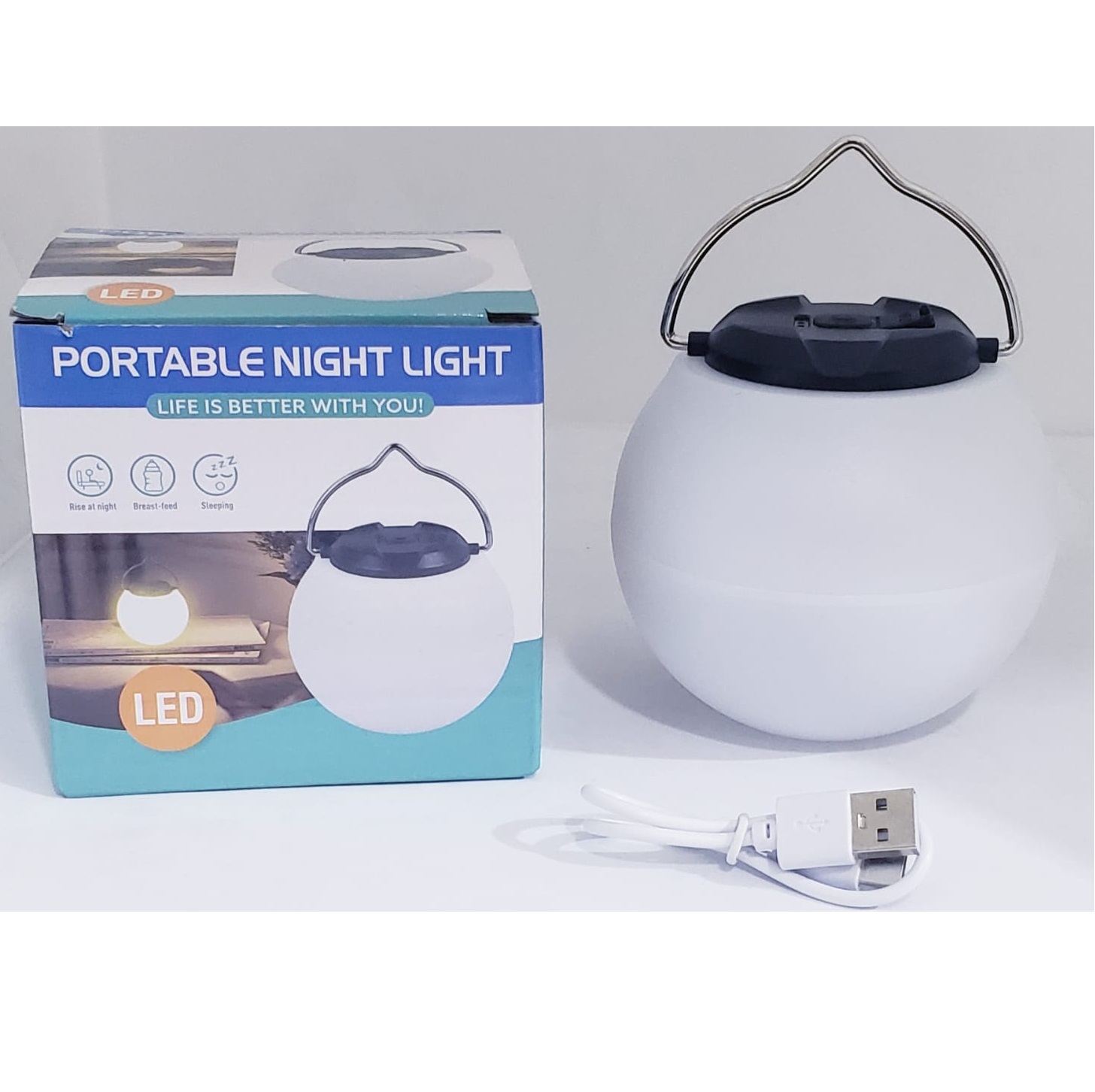 Lampara Redonda recargable 3 intensidades - Image 2