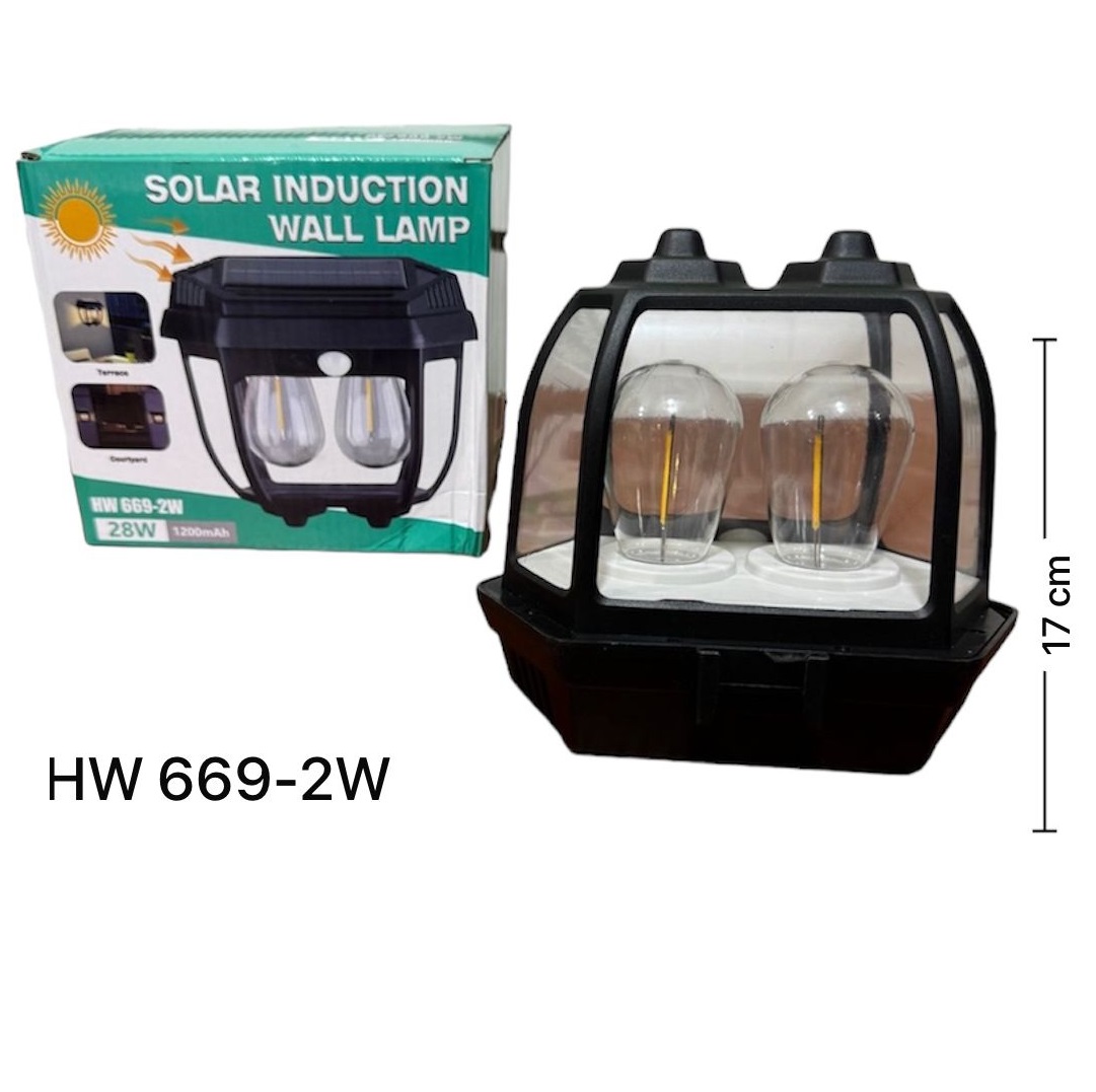 Lampara Solar Filamento x2 exterior HW-669-2W - Image 5