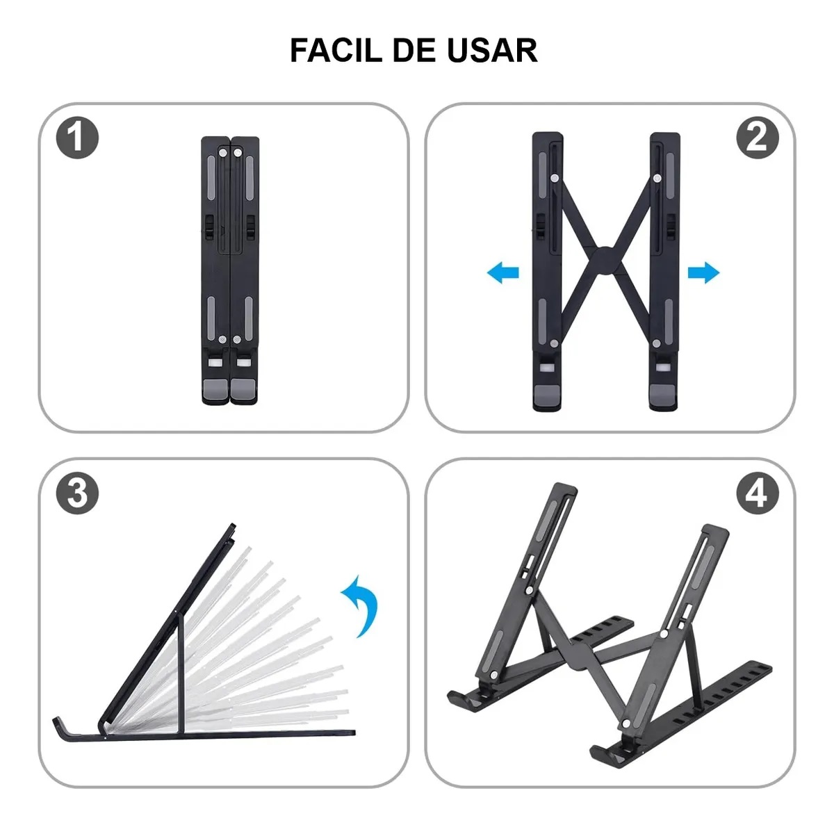 Soporte Notebook Negro RT007 - Image 3