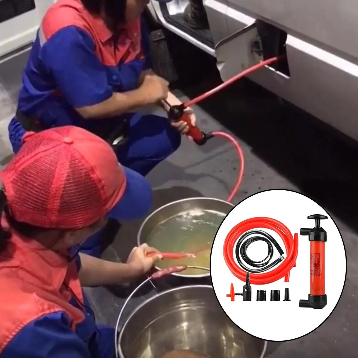 Trasvasador de liquidos +Inflador 2en1 Bomba sifon - Image 5