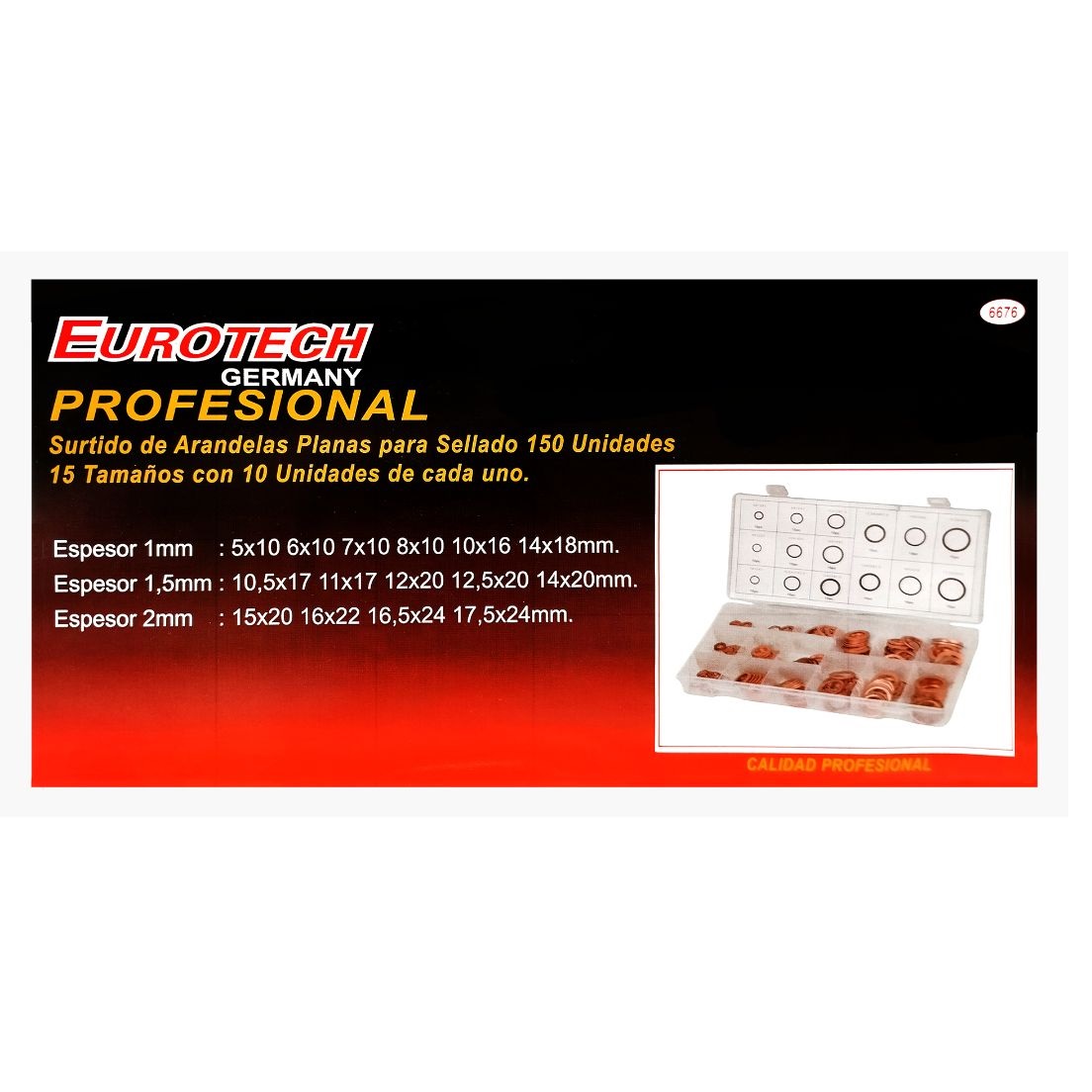 Kit arandelas planas cobre x150pz - Image 3