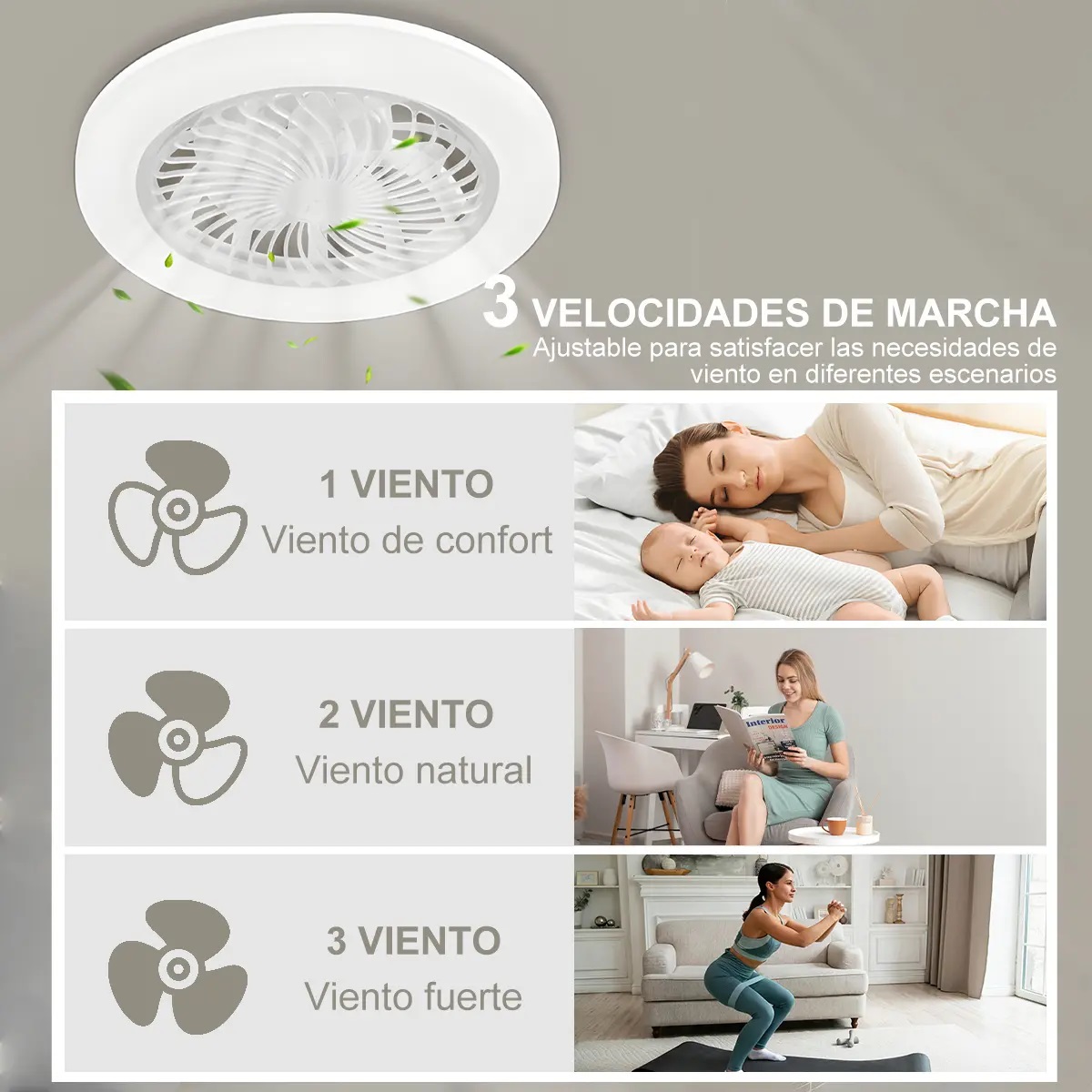 Lampara Ventilador E27 Control remoto - Image 4