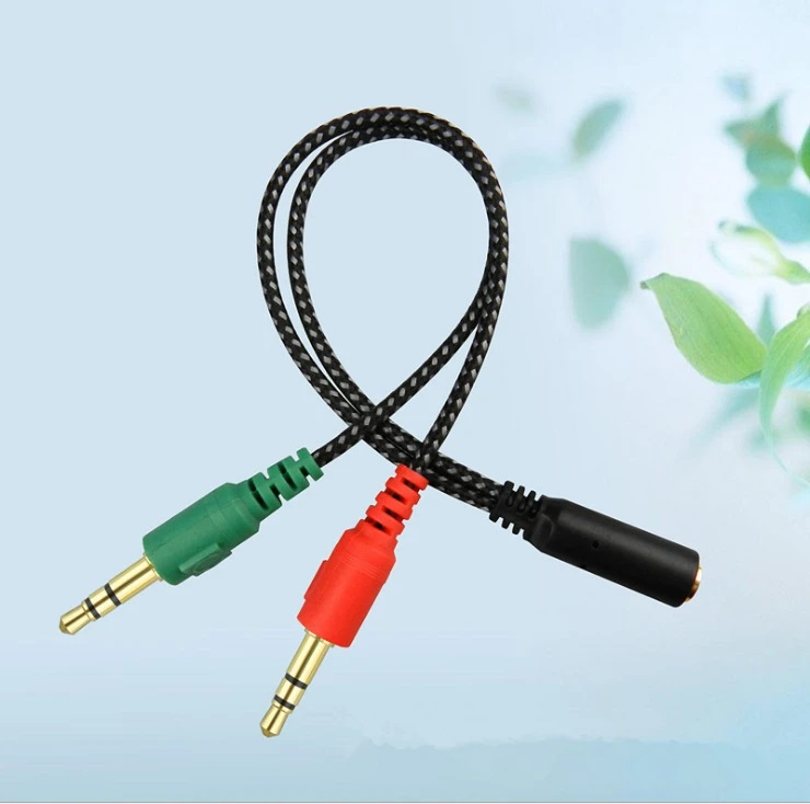 Cable adaptador 2 PLUG 3.5 ST A 1 JACK 3,5 ST Divisor Mic y Auricular - Image 3