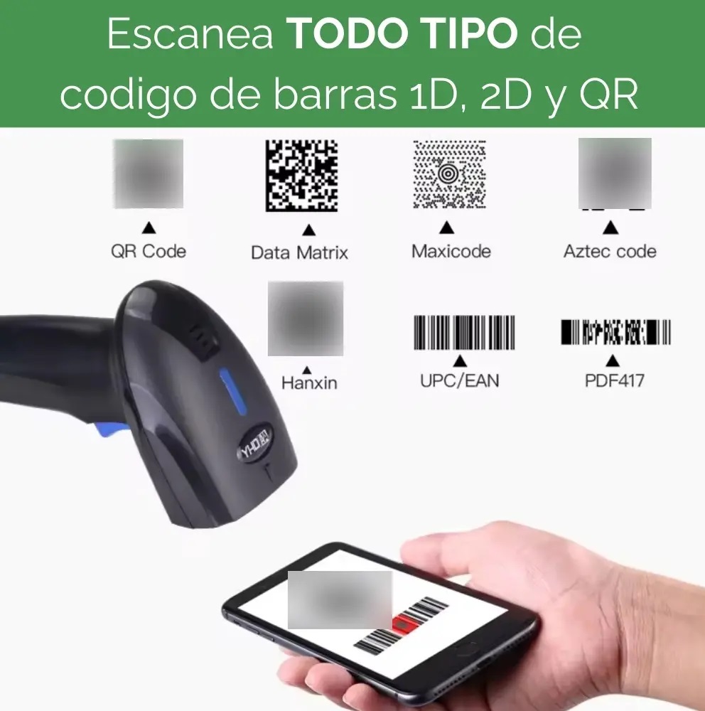 Escaner LASER de codigo de Barras con Cable y receptor USB - Image 4