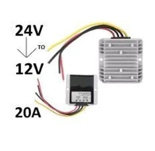 CONVERSOR /TRANSFORMADOR /INVERSOR DE CORRIEMTE 24v A12v 20amp - Image 2